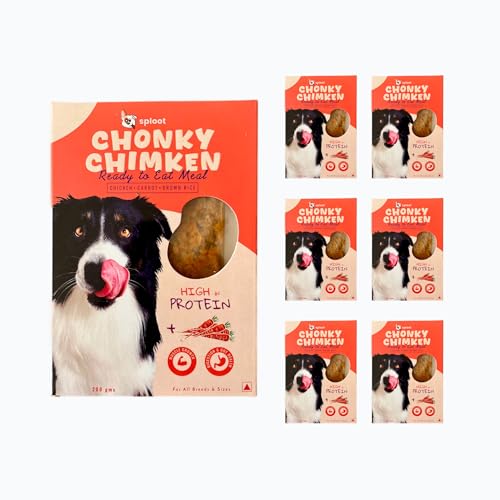 Image of Chonky Chimken, Chicken & Brown Rice, Dog Food Adult & Dog Food Puppy, All Life Stages, Ready to eat Meals, Healthy, Fresh, No Preservatives and Chemicals - 7 x 200g