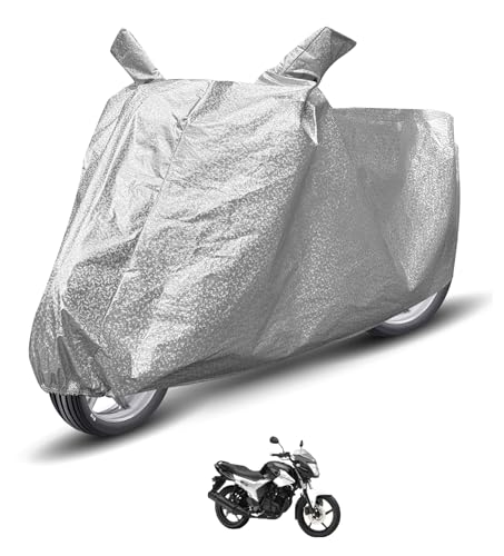 Image of Auto Hub Waterproof Bike Cover Compatible with Yamaha SZ-R Dustproof, UV Protection Two Wheeler Bike SZ-R Cover - Metallic Silver