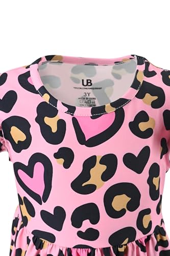 Image of Unique Baby Girls' Short Sleeve Everyday Printed Dresses for Kid and Toddler, Sizes 2T-12Y