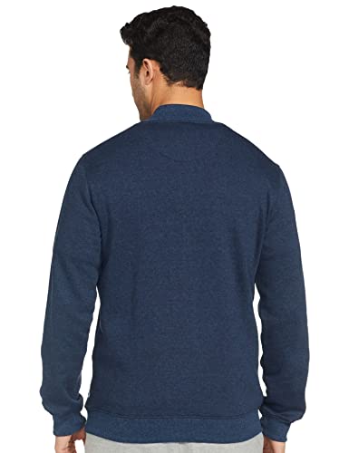 Image of Amazon Brand - Symbol Men Cotton Blend High Neck Zipper Sweatshirt (Available in Plus Sizes)