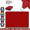 TANG 2' x 16' Waterproof Shade Cloth with Grommets, Sun Shade Sail Rectangle Straight Side, 260 GSM UV Block Fabric Patio Canopy for Deck Carport Backyard Pergola Cover, Red #1