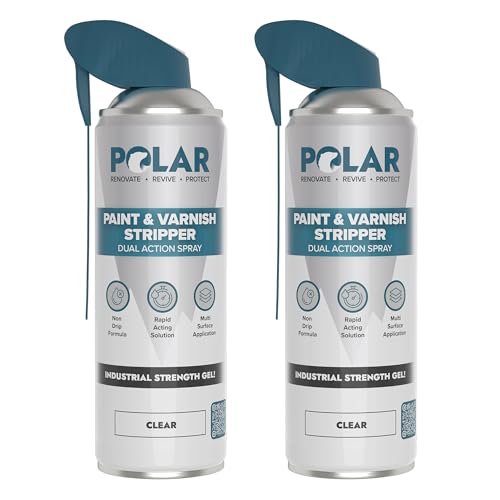 Polar Paint & Varnish Stripper Spray - 2 x 17 Fl Oz | Industrial Strength Gel Removal for Paints