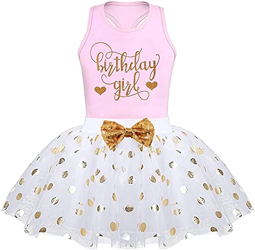 Lysmuch Toddler Kids Baby Girl's Birthday Outfits Princess Vest Sleeveless Shirt Mesh Tutu Skirt Set (Pink #2, 12-18 Months) #TOP16