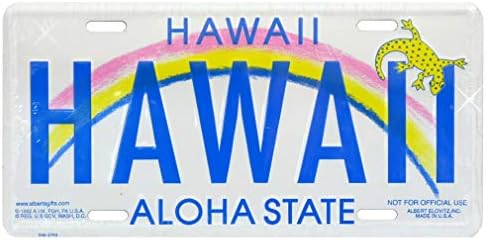 "Hawaii" Aloha State License Plate