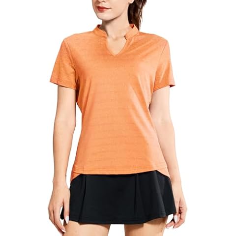 MIER Women's Collarless Golf Polo Shirt Cover