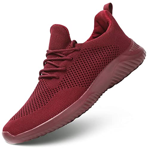 Image of Wrezatro Men's Slip on Walking Shoes Ultra Light Breathable Non Slip Running Shoes Casual Fashion Sneakers Mesh Workout Sports
