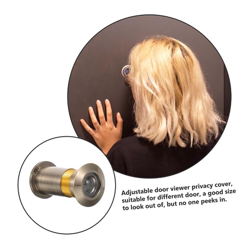 Lurrose visor de mirilla para puerta de seguridad con lente de vidrio pequeño, fácil instalación miniatura 7