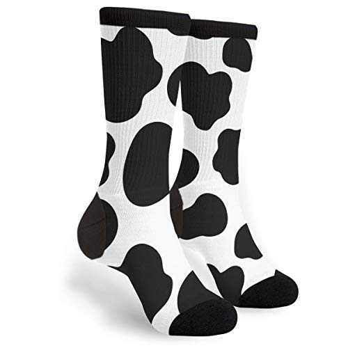Unisex Fun Novelty Crazy Crew Socks Cows Print Dress Socks #TOP3
