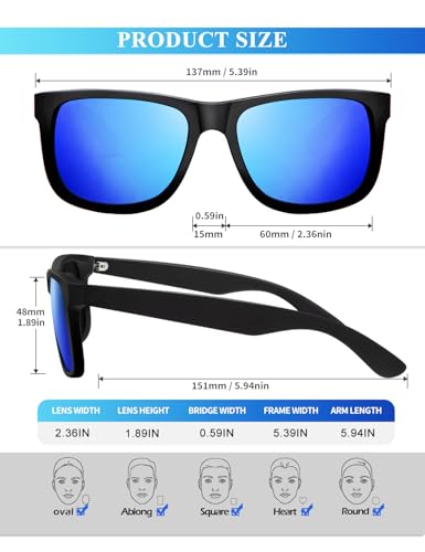 Polarized Sunglasses for Men, Sunglasses Mens for Golf, Driving, Fishing4