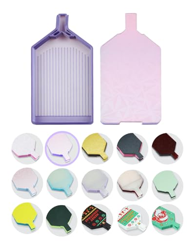 Foreveryoung Dreamy Diamond Art Tray with Lid Bi-Tonal Diamond Painting Accessories & Storage Tool for 5D Diamond Art Beads Lavender Blush Mist