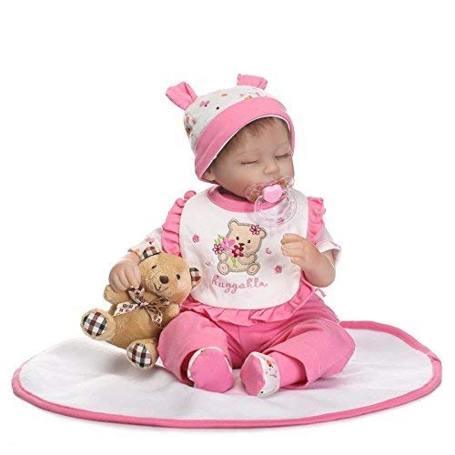 Reborn Baby-Puppe, Kinderspielzeug Reborn 17inch 43cm Real Touch Weiches Silikon Lebensechte Reborn Babypuppen… – Bild 8
