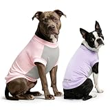 Dolahovy UV Schutz Hund Shirt 2Pack, leichtes Hunde T-Shirt Kühlung Weste Schnelltrocknen Sommer Haustier Kleidung Komfort Hunde Sonne Shirts für kleine mittlere große Hunde Katzen