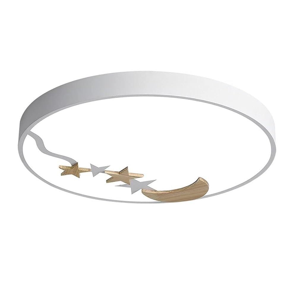 LYMSXAZOU Semi Flush Mount Ceiling Light 15.7 Inch LED Ultra-Thin Lamp Shade - Dimmable for Bedroom Dining Room Children's
