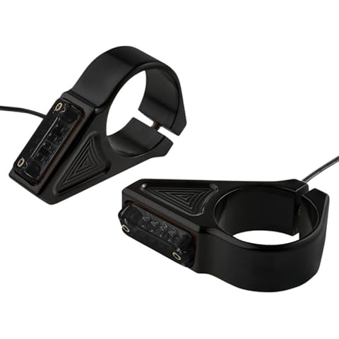 Joker Machine 05-304-1 Rectangle Led Fork Mount Turn Signal - 41mm. - Black Anodized/Smoked Lenses Cover