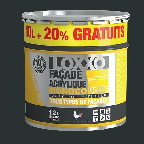 LOXXO Peinture Façade Acrylique 12L Anthracite RAL 7016 12 L