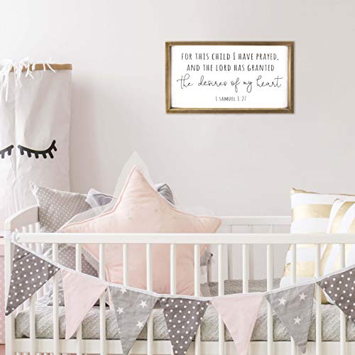 VILIGHT-Wood-Nursery-Wall-Decor-for-Girl-and-Boy-New-Mom-Gifts-Framed-Rustic-Signs-for-Kids-For-This-Child-I-Have-Prayed-16×86-Inches VILIGHT Wood Nursery Wall Decor for Girl and Boy New Mom Gifts Framed Rustic Signs for Kids For This Child I Have Prayed 16×86 Inches