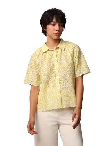 Image of ONLY Womens Cotton Regular Fit T-Shirt