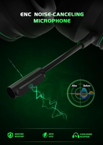 Image of Wireless Gaming Headset for Xbox Series X|S, Xbox One, PS5, PS4, Blackgreen