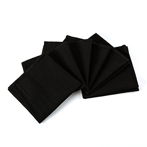 Servilletas de tela negras, set de 6, algodón miniatura 1