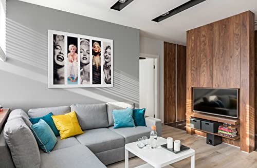 Spiritualhands - Marilyn Monroe Wall Art Canvas & Poster, Trendy Wall Decor, Girly Makeup Room Decor, Framed Vintage Wall Art , Vogue Poster, Art & Room Posters, Chanel Pictures Wall Decor For Bedroom (Marilyn Monroe Vertical Pics, 8" X 12" - Ready To Hang) #TOP1