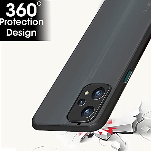 Image of TheGiftKart Translucent Hybrid Back Case Cover for Realme 9 Pro 5G | Smoked Matte Back | 360 Degree Protection | Protective Hard Back Case Cover for Realme 9 Pro 5G (PC & TPU | Black Bumper)