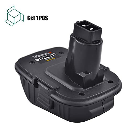 Aowel Dca1820 Battery Adapter Replacement For Dewalt 18V To 20V Adapter, Convert 20V Lithium Battery Dcb206 Dcb205 To 18V Nicad & Nimh Tool Battery Dc9096 Dc9098, With 5V Usb Port #TOP6