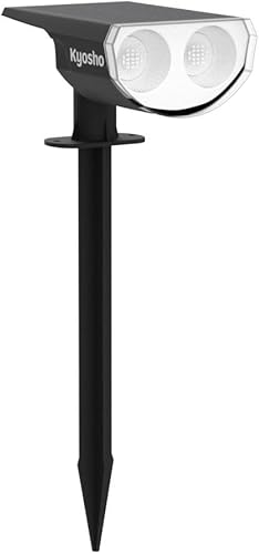 Miniatura 4 de Kyosho - Focos solares de luz cálida al aire libre, 38 LED, luces solares para paisajes IP67 impermeables, focos solares al aire libre 2 en 1 para