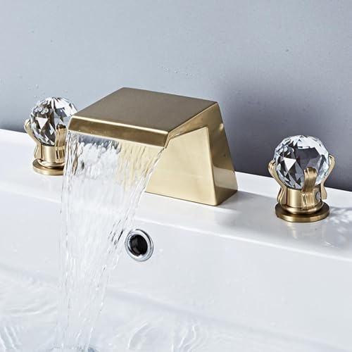 Robinet de lavabo 3 trous cascade en laiton pour remplacer un vieux mitigeur fuyant