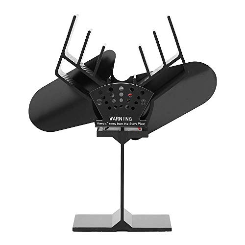 GALAFIRE [ 2 Years ] Large Airflow Wood Stove Fan Heat Powered Fireplace Fan Blower Heat Driven + Stove Thermometer Magnetic (Renewed) - Thumbnail 3