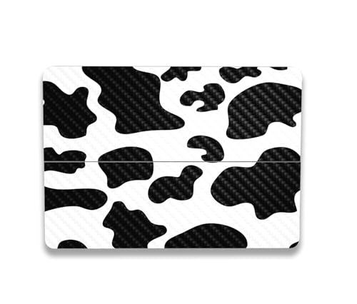 Image of MightySkins Carbon Fiber Skin Compatible with Microsoft Surface Laptop Studio 2 (2023) Full Wrap Kit - Cow Print | Protective, Durable Textured Carbon Fiber Finish | Easy to Apply | Made in The USA