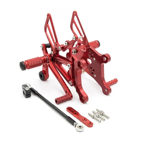 Repose-pieds moto réglable pour Aprilia RS125 2T en aluminium rouge usiné