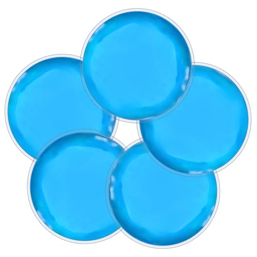 umorismo 5 Pcs Ice Packs Hot and Cold Gel Packs Reusable Cold Compress for Lips, Beauty, Exercise, Lunch Box, Eye, Foot, Face, Bra