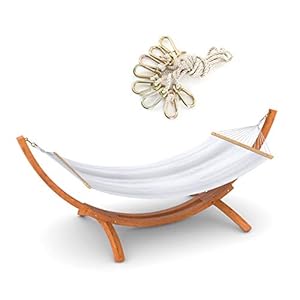 Ampel 24 hangmat in een set met veiligheidsvoorziening en onderstel Mauritius 310 cm bruin, hout weerbestendig…