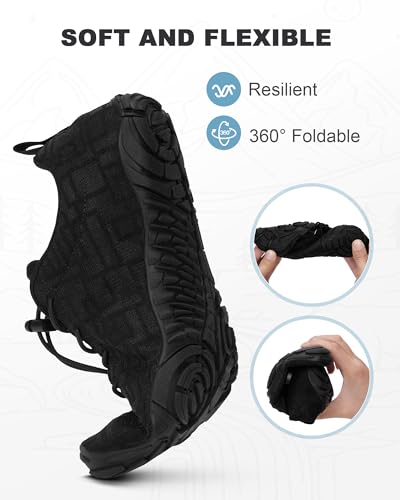 Hike Barefoot Shoes Womens Mens Footwear, Pro Water Shoe Women Men Barefoot Hiking Beach Grounding Shoes for Travel, Wide Toe Box Zero Drop Non-Slip Breathable Lightweight (Women 12.5 / Men 11.5)2