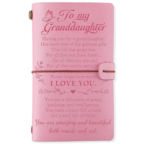 PRSTENLY Granddaughter Gifts from Grandma, 140 Page Refillable Leather Journal...