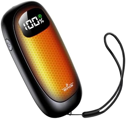 Hand Warmers Rechargeable-Electric Hand Warmers, Max 16 Hrs Warmth Up to 127℉, LED Display & Flashlight, Dual-Side Heating Portable Heater, Hunting Camping Essentials, Gifts for Men Women Raynauds