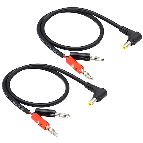 Câble 18 AWG 90 angle DC 5.5 2.5 mm mâle anti-torsion avec fiches bananes pour courant stable