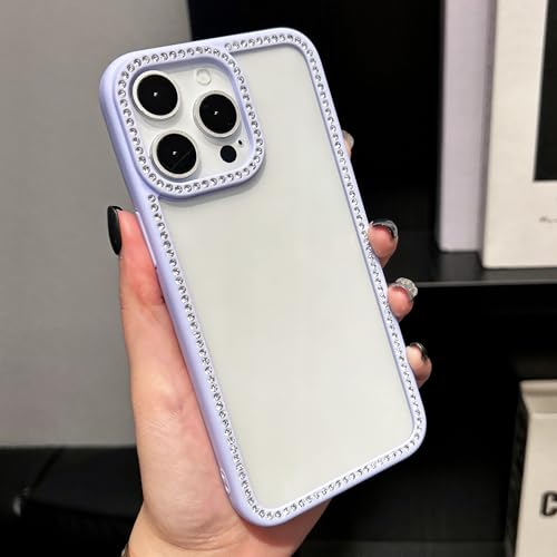 Coque transparente à paillettes pour iPhone 14 Pro style scintillant pour le quotidien