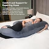 PinkFroggie Pregnancy Pillows,Soft U-Shape Maternity Pillow with Removable Cozy Velvet Cover-Full Body Support Pillows for Adults Sleeping-Pregnancy Must Haves - Image 5