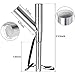NovelBee 2pcs Stainless Steel Outrigger Fishing Rod Holder with Tube's Angle 60° and 90° Up from Water for Boat Marine Yacht