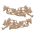Ekena Millwork ONL14X05X01GRAL Large Grape Scrolls (Pair) Wood Onlays, 14 1/2"W x 5 5/8"H x 1"D (Each Side), Alder