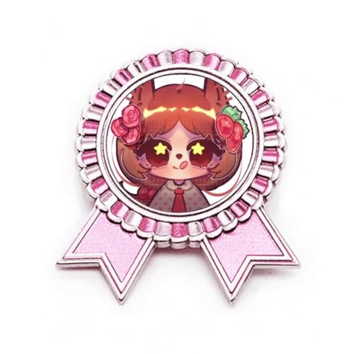 Broche écureuil rose en métal M | Bijou de veste et accessoire sac à main