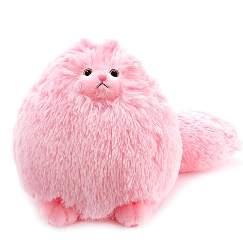 Image of Winsterch Cute Pink Cat Stuffed Animals Plush Toy,Kids Plushies Cat Teddy Soft Toy Birthday for Girls,Stuffed Cat Plush Animals