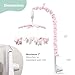 The Peanutshell Crib Mobile for Girls - Soft Pink Musical Baby Crib Mobile with 12 Lullabies, Cute Elephant Baby Pink Elephant Nursery Decor