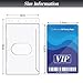 Marspark 50 Pack Keychain Card Holder Plastic Heavy Duty Badge Holder Vertical Clear ID Card Holder with Keyring, Rigid Fuel Card Protector with Thumb Slot Secure Credit Card Protector Case