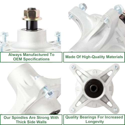 42" 50" 54" Deck Spindle Assembly with 125-5575 Pulley Fit for Toro TimeCutter SS4200 SS5000 SW5425 Exmark Quest E S Series Lawn Mower Replaces 121-0751 117-0751 117-7267 117-7268 117-7439 (3 Pack) by SCBHWJ - Used condition - Image 5