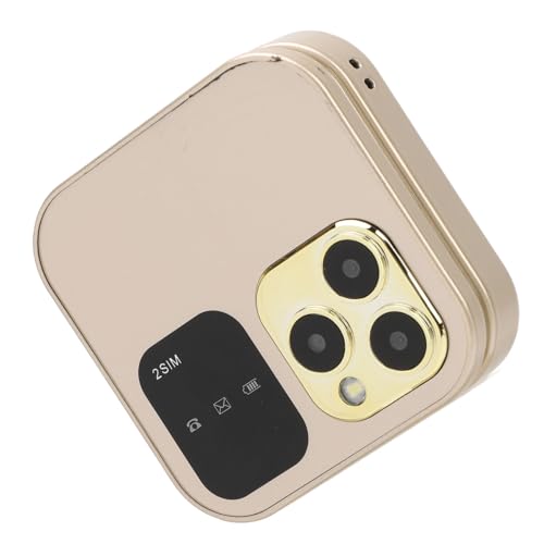 Yunir Klapphandy für Senioren, 2G Entsperrtes Senioren-Klapphandy, mit 1,77-Zoll-Bildschirm, Dual-SIM-Senioren-Basishandy mit Großen Tasten und LED-Taschenlampe (Gold)