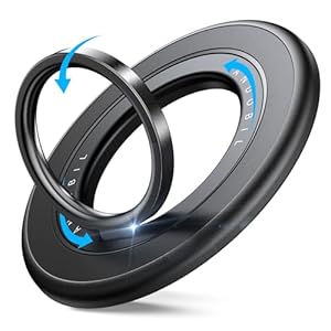 2025 [Sability Max] Magnetic Phone Grip [Rotate Ring & Ultra-Strong Dual-Sided Magnet] iPhone Ring Holder Compatible with MagSafe iPhone 16 Pro Max 15 14 13 12 Samsung S25 etc, Gym Accessories, Black