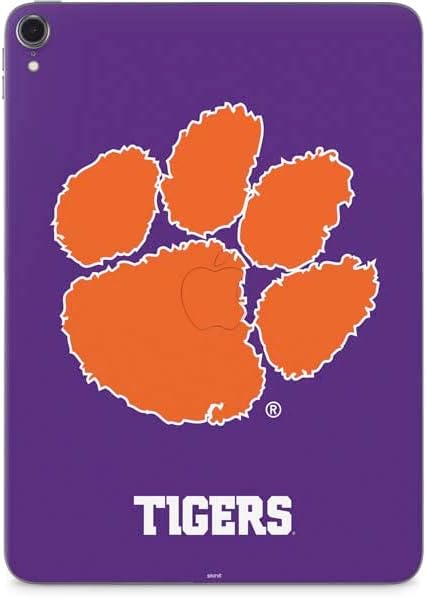 Skinit Decal Tablet skin compatible with iPad Pro 12.9in (2021) - Officially Licensed Clemson University Tiger Print Purple Design