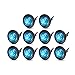 Meerkatt (Pack of 10) 3/4" Inch Miniature Round Blue LED Bullet Side Marker Universal Indicator Light Extra Bright Clearance Lamp ATV SUV Ferry Boat Truck Trailer Caravan Bus Van Car Waterproof 12V DC